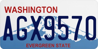 WA license plate AGX9570