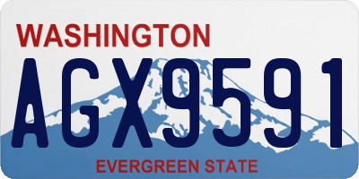 WA license plate AGX9591