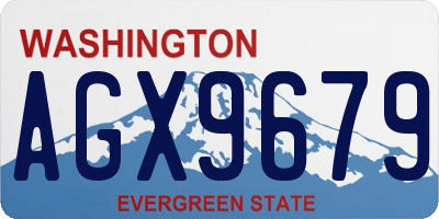 WA license plate AGX9679