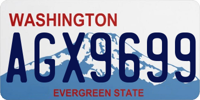 WA license plate AGX9699