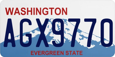 WA license plate AGX9770