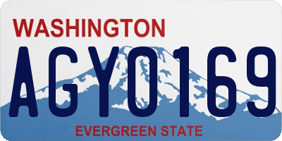 WA license plate AGY0169
