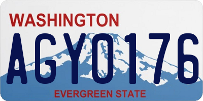 WA license plate AGY0176