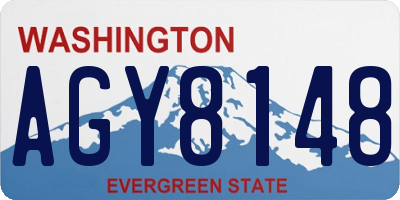 WA license plate AGY8148