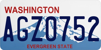 WA license plate AGZ0752