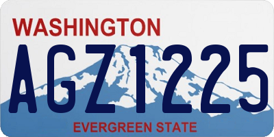WA license plate AGZ1225