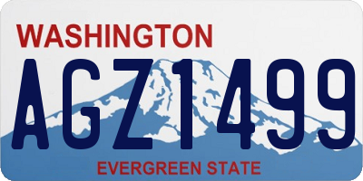 WA license plate AGZ1499