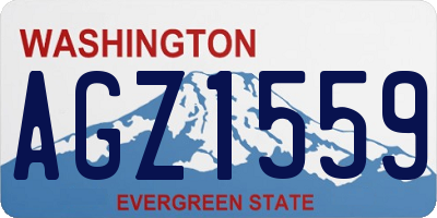 WA license plate AGZ1559