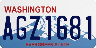 WA license plate AGZ1681