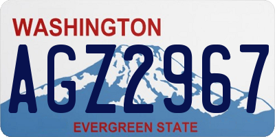 WA license plate AGZ2967