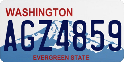 WA license plate AGZ4859
