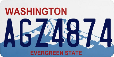 WA license plate AGZ4874