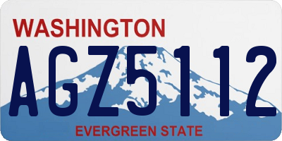 WA license plate AGZ5112