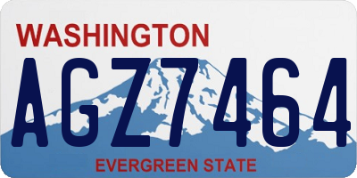 WA license plate AGZ7464
