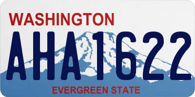 WA license plate AHA1622