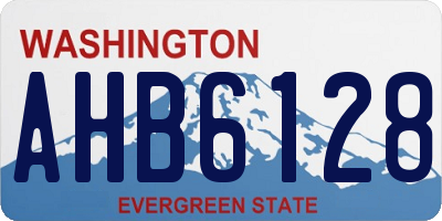 WA license plate AHB6128