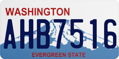 WA license plate AHB7516