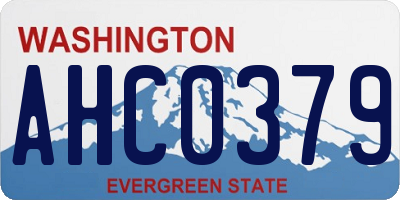 WA license plate AHC0379