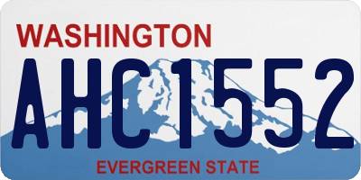 WA license plate AHC1552