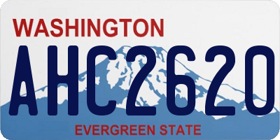 WA license plate AHC2620