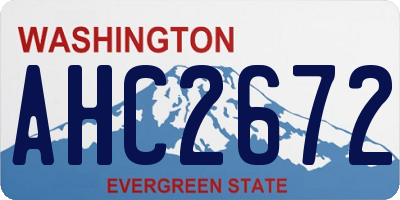 WA license plate AHC2672
