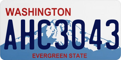 WA license plate AHC3043