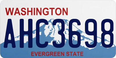 WA license plate AHC3698