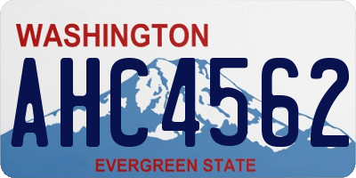 WA license plate AHC4562