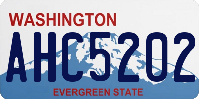 WA license plate AHC5202