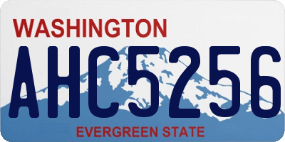 WA license plate AHC5256