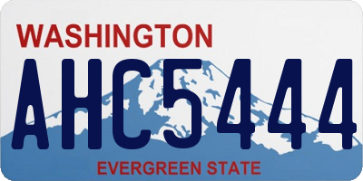 WA license plate AHC5444