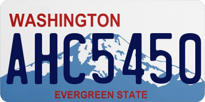 WA license plate AHC5450