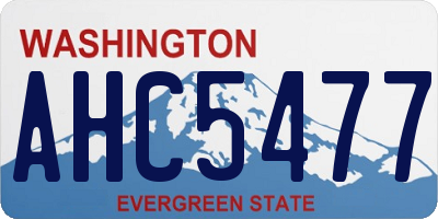 WA license plate AHC5477