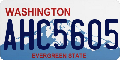 WA license plate AHC5605