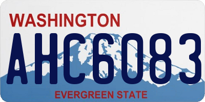 WA license plate AHC6083