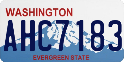 WA license plate AHC7183