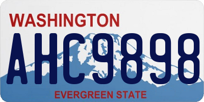 WA license plate AHC9898