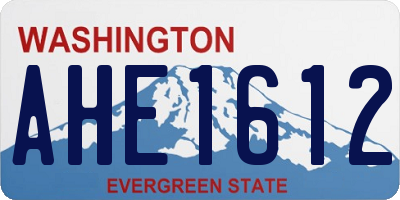 WA license plate AHE1612