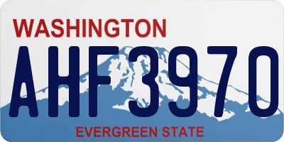 WA license plate AHF3970