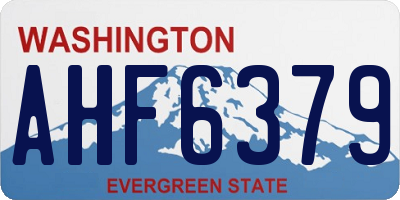 WA license plate AHF6379