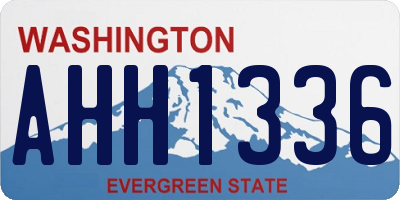 WA license plate AHH1336