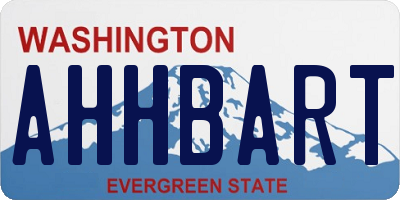 WA license plate AHHBART