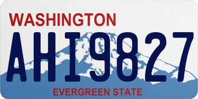 WA license plate AHI9827