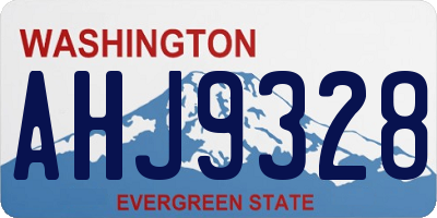 WA license plate AHJ9328