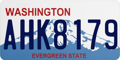 WA license plate AHK8179
