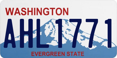 WA license plate AHL1771