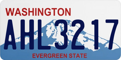 WA license plate AHL3217