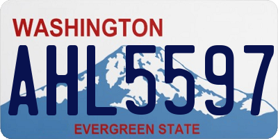 WA license plate AHL5597