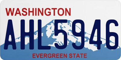 WA license plate AHL5946
