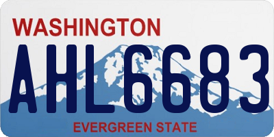 WA license plate AHL6683